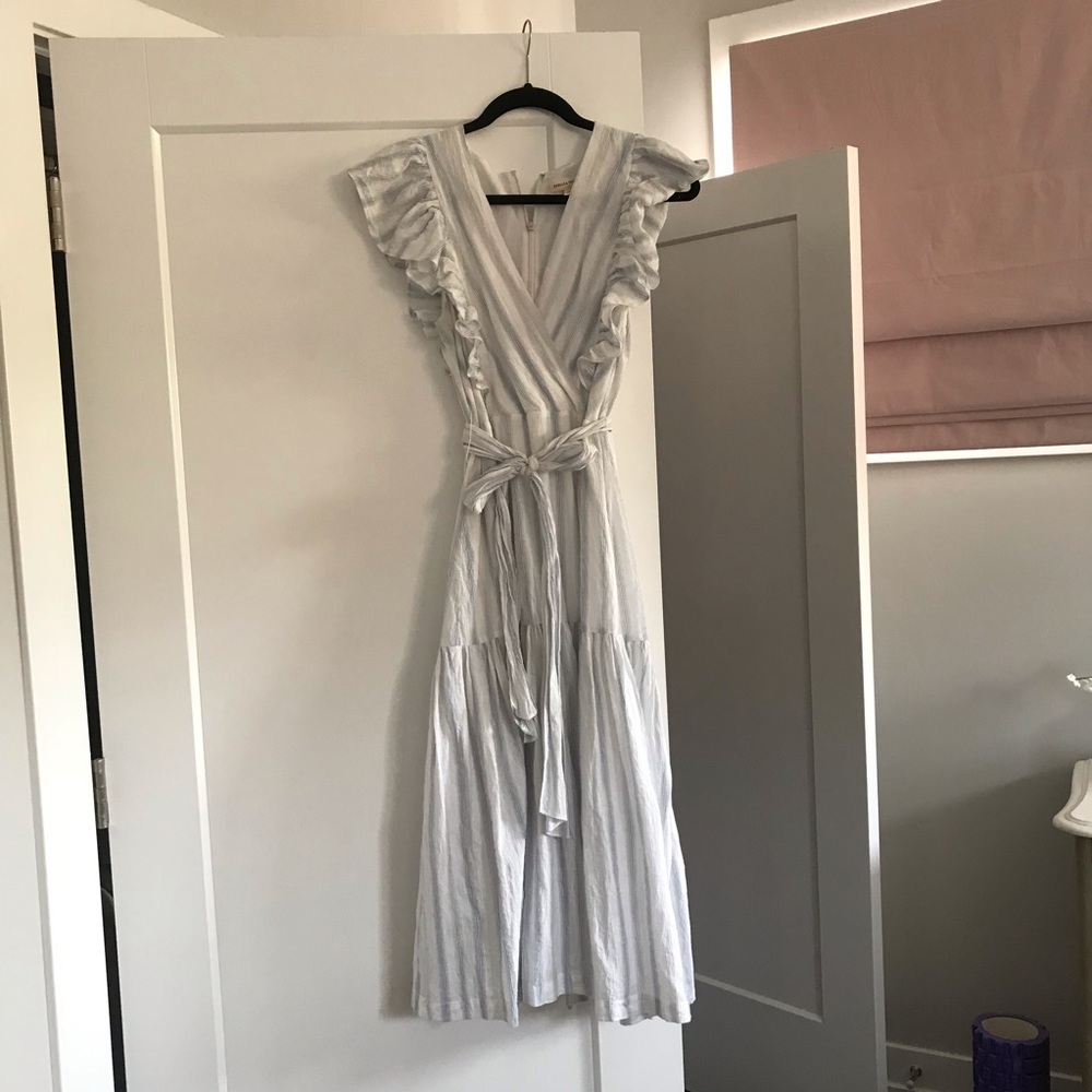 Rebecca Taylor Tie-Waist Midi Dress